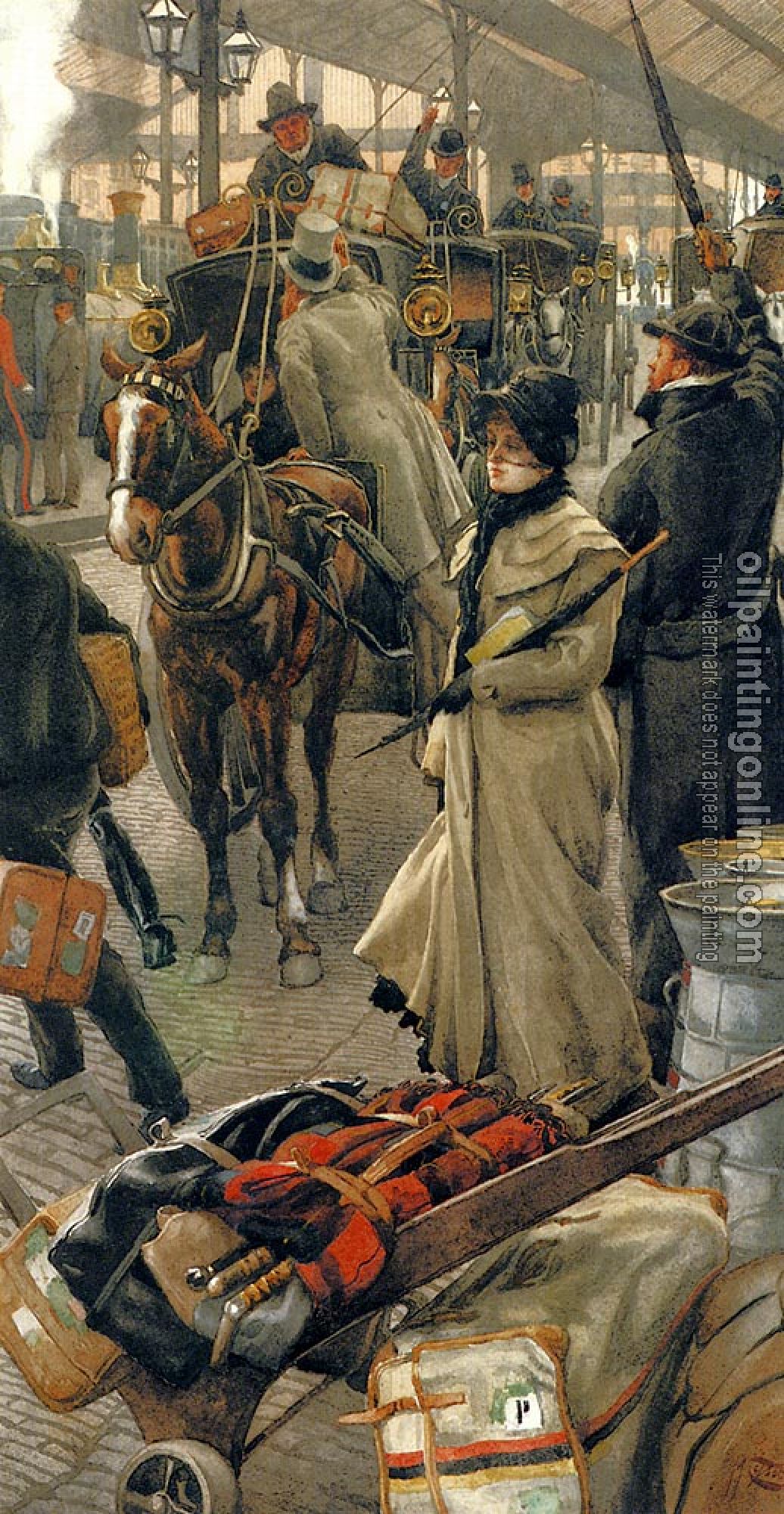 Tissot, James - The departure Platform Victoria Station